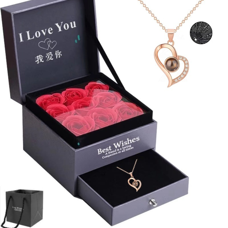 100 Languages I Love You Projection Necklace - NOMAN STORE LLC