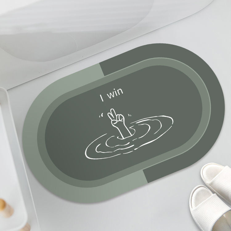 Cushion Cushion Bathroom Sliding  Door  Floor  Bathroom Foot Mat - NOMAN STORE LLC