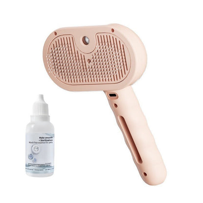 Pet spray de-shedding comb