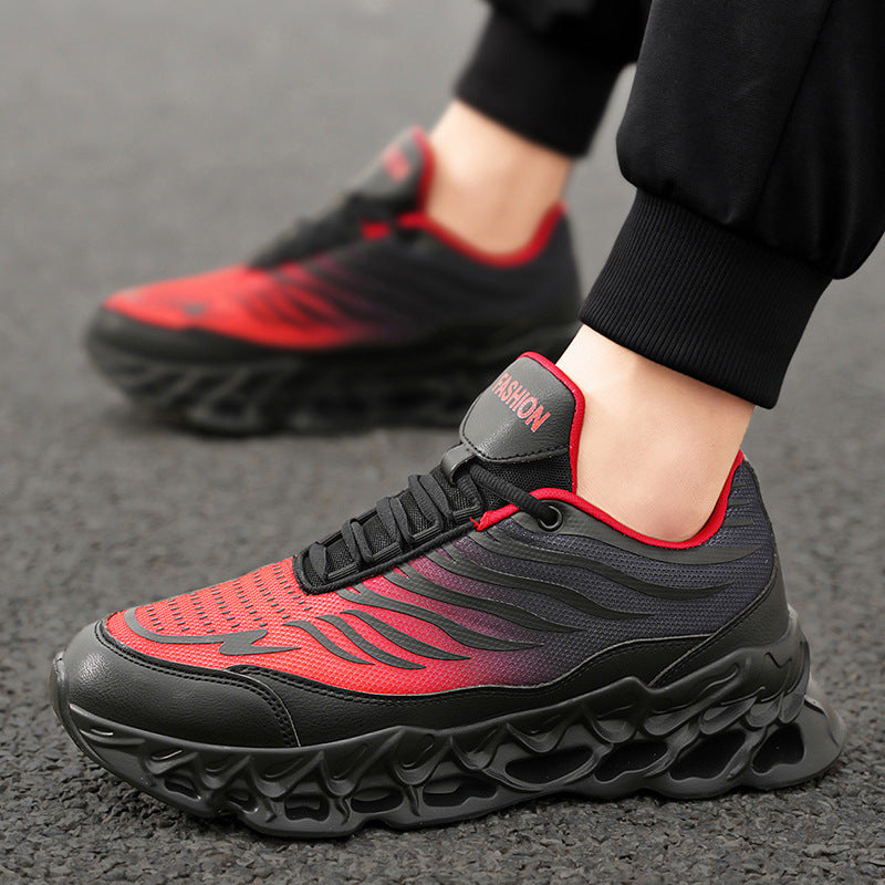 Men's Lace-up Sneakers Thick-soled Daddy Vulcanized Shoes Outdoor Running Sports Casual Shoes - NOMAN STORE LLC