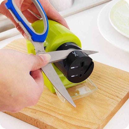 Electric Sharpener Kitchen Fruit Knife Scissors Quick - NOMAN STORE LLC