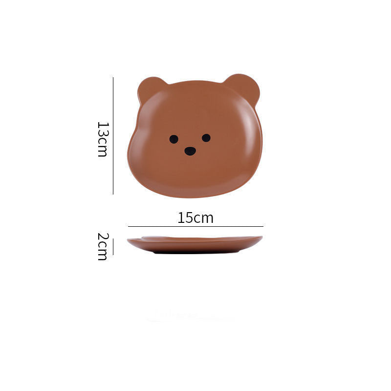 Home Cartoon Cute Bear-shaped Dinner Plate - NOMAN STORE LLC