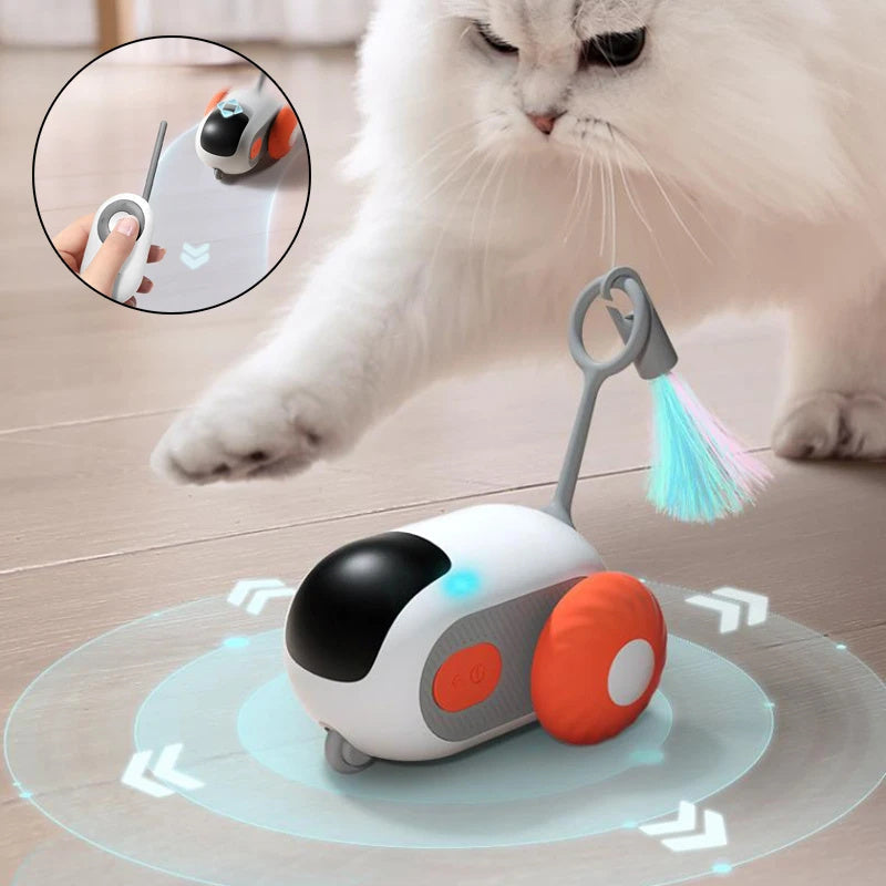 Remote Control Interactive Cat Car Toy USB Charging Chasing Automatic Self-moving Remote Smart Control Car Interactive Cat Toy Pet Products - NOMAN STORE LLC