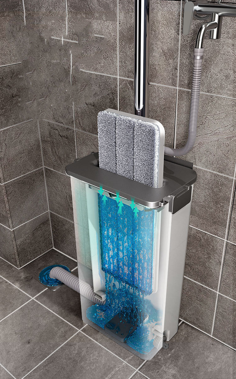 360 Degrees Shaft Rotates Aluminum Alloy Rod Floor Mop and Bucket Set Professional Floor Cleaning System - NOMAN STORE LLC