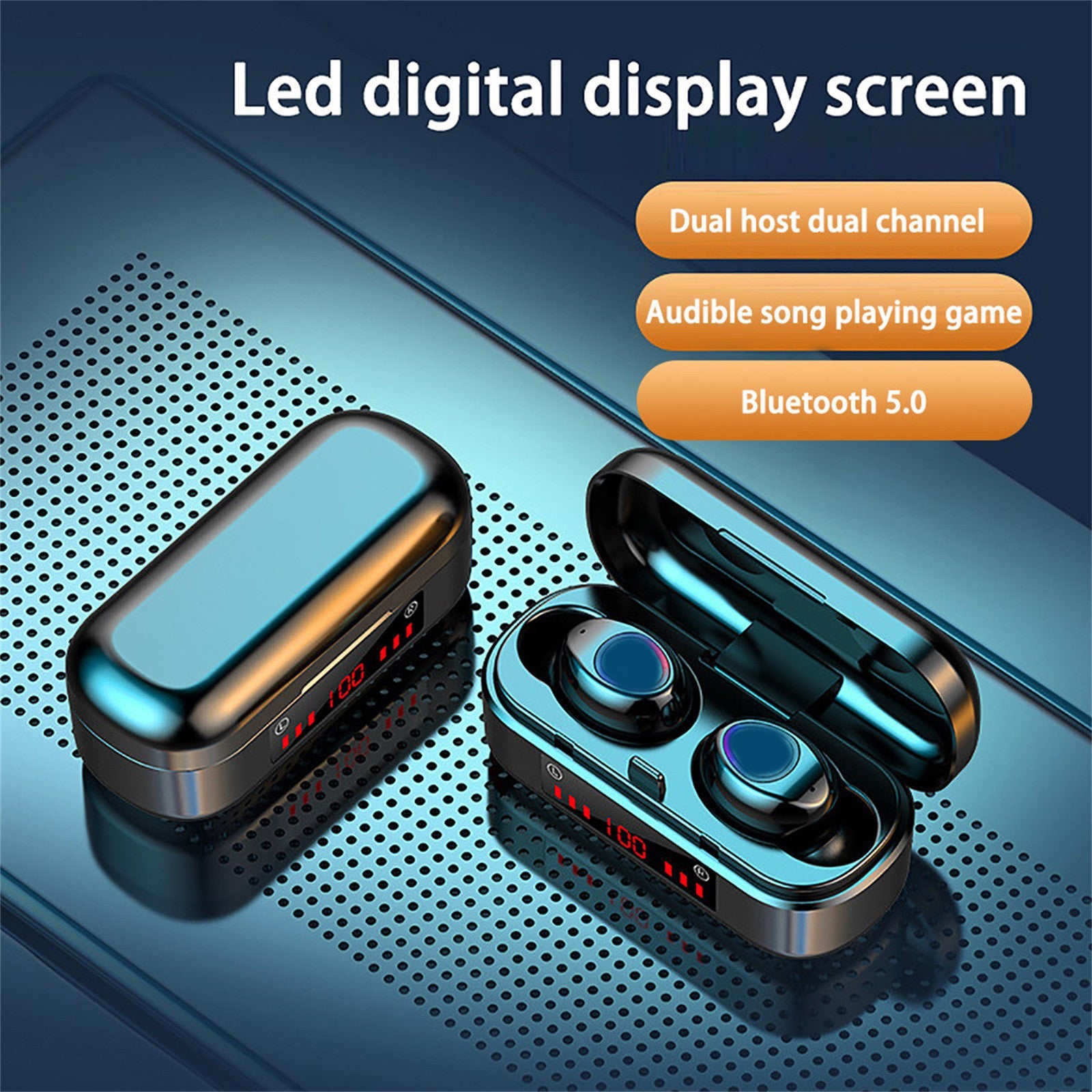 Wireless Bluetooth Touch Headset Mini Binaural Cross Border Tws Battery Display 5.0 - NOMAN STORE LLC