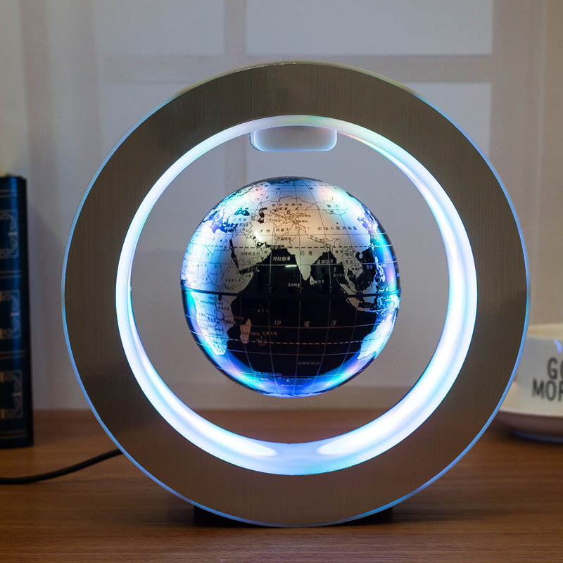 Round LED World Map Floating Globe Magnetic Levitation Light Anti Gravity Magic - NOMAN STORE LLC