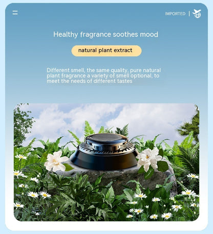 Portable Kinetic Car Air Freshener Solar Powered Double Ring Rotating Air Cleaner Perfume Fragrance Diffuser - NOMAN STORE LLC