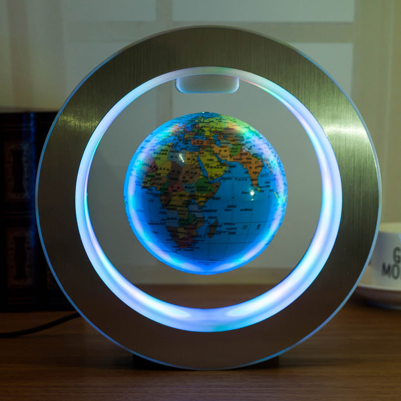 Round LED World Map Floating Globe Magnetic Levitation Light Anti Gravity Magic - NOMAN STORE LLC