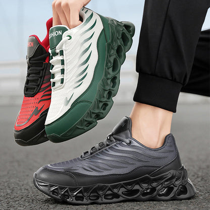 Men's Lace-up Sneakers Thick-soled Daddy Vulcanized Shoes Outdoor Running Sports Casual Shoes - NOMAN STORE LLC