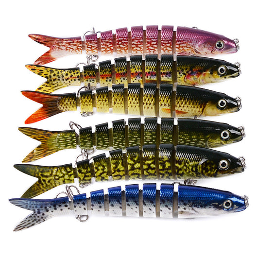 Pike Fishing Lures Artificial Multi Jointed Sections Hard Bait Trolling Pike Carp Fishing Tools - NOMAN STORE LLC