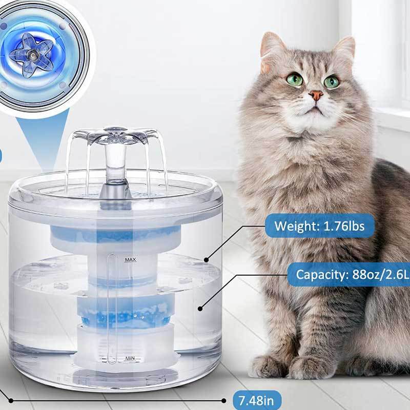 Pet Water Dispenser, Flowing Water Cat Water Fountain