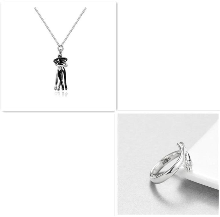Love Hug Necklace Unisex Men Women Couple Jewelry Simple Temperament Clavicle Chain Valentines Day Lover Gift - NOMAN STORE LLC