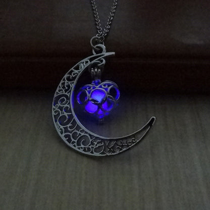 Glowing Pendant Necklaces Silver Plated Chain Necklaces - NOMAN STORE LLC