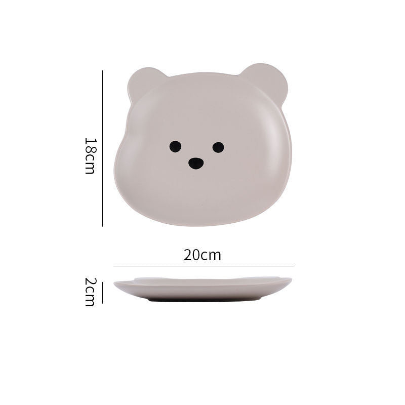 Home Cartoon Cute Bear-shaped Dinner Plate - NOMAN STORE LLC