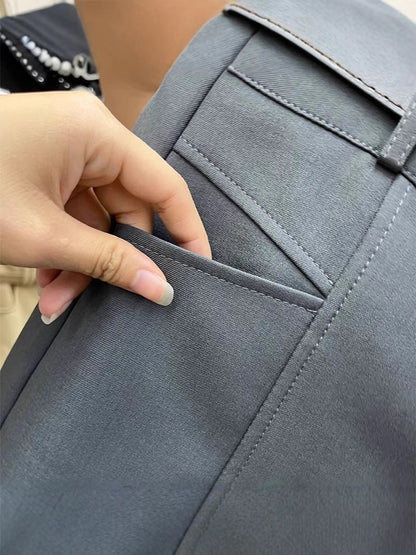Fashionable Elegant Slimming High Waist Black Casual Shorts - NOMAN STORE LLC