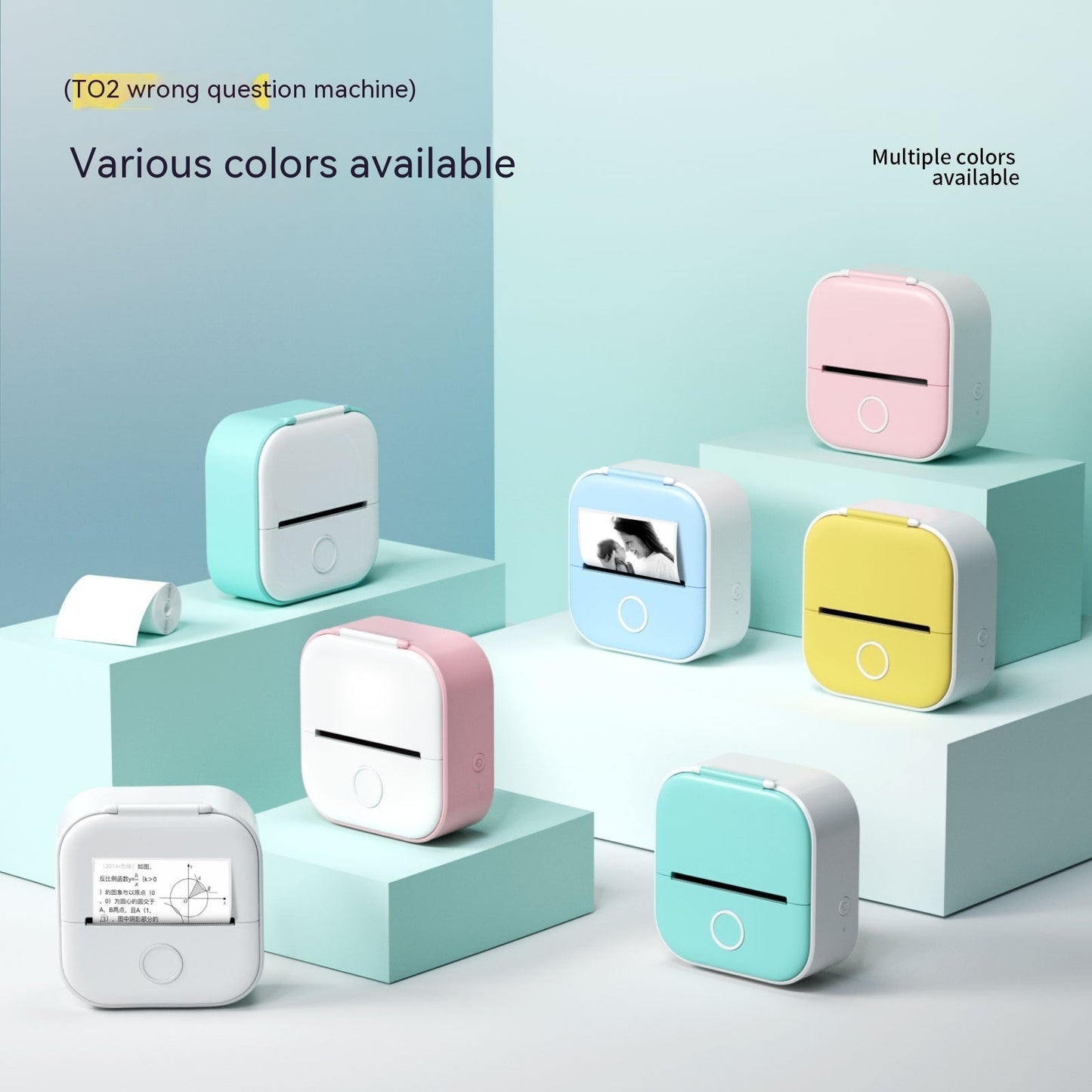 Portable Mini Thermal Label Printer Home Photo Printer Student Wrong Question Printer Bluetooth-compatible Mini Label Printer Price Tag - NOMAN STORE LLC