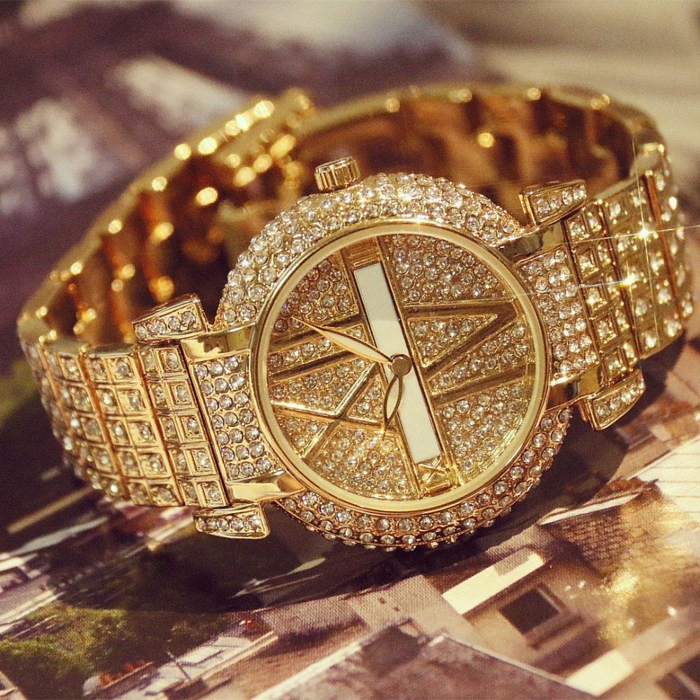 Luxury Diamond Women Watches Fashion Brand Stainless Steel Bracelet Wrist Watch Women Design Quartz Watch Clock relogio feminino - NOMAN STORE LLC