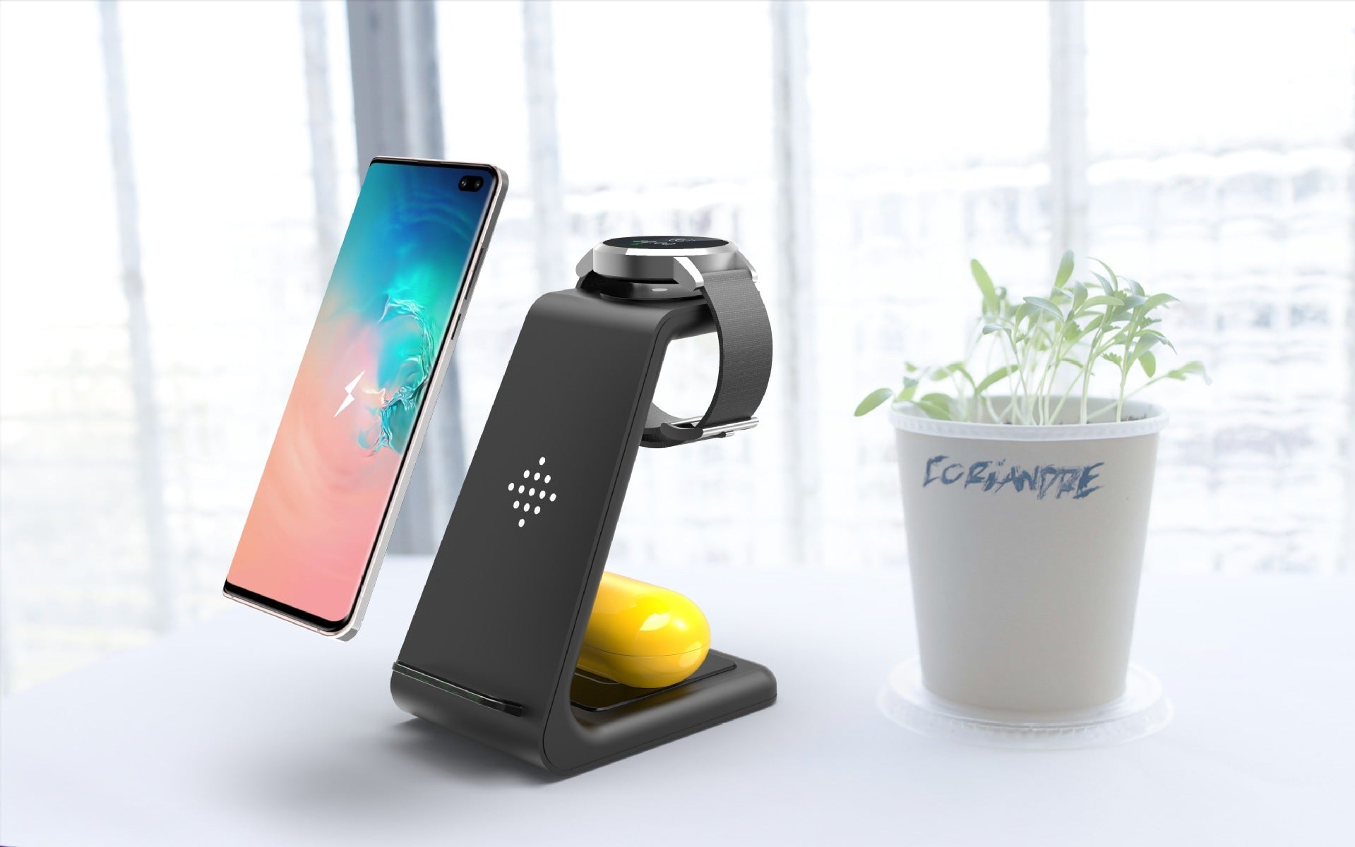 3 In 1 Fast Charging Station Wireless Charger Stand Wireless Quick Charge Dock For Phone Holder - NOMAN STORE LLC