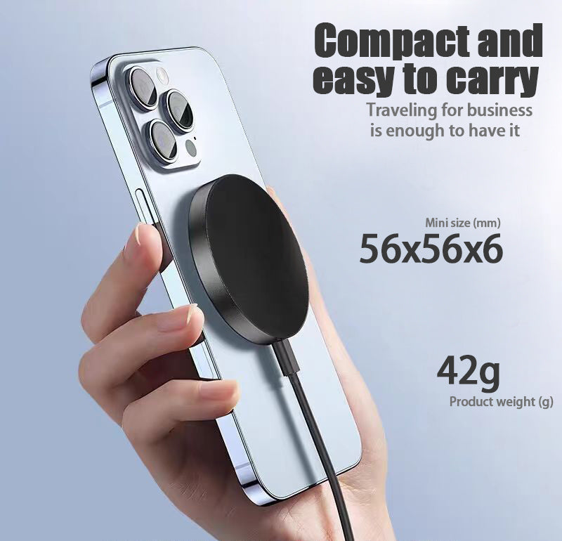 The Qi Wireless Charger 15w Magnetic Wireless Fast Charging Is Suitable For 12, 13, 14, 15 And 16 Mobile Phone Models - NOMAN STORE LLC