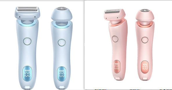 2 In 1 Hair Removal Epilator USB Rechargeable Trimmer Women Body Razor Face Leg Armpit Bikini Hand Pubic Shaver Hair Remover - NOMAN STORE LLC