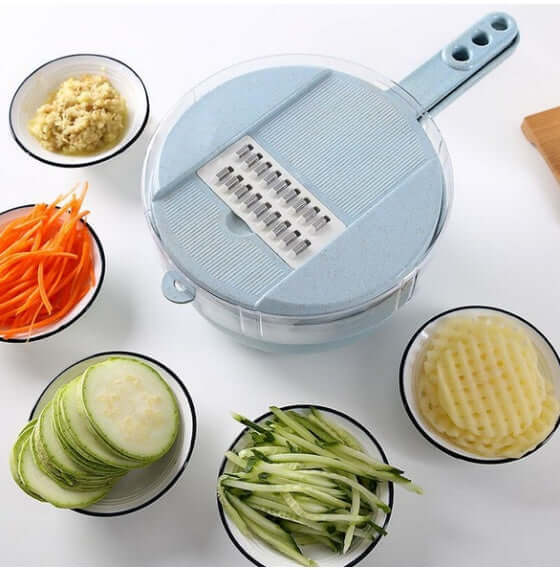 8 In 1 Mandoline Slicer Vegetable Slicer Potato Peeler Carrot Onion Grater With Strainer Vegetable Cutter Kitchen Accessories - NOMAN STORE LLC