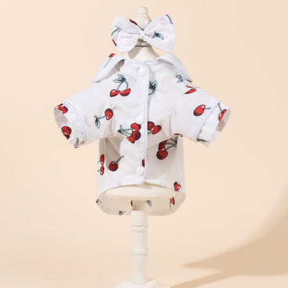 Pet Pajamas with Head Flower
