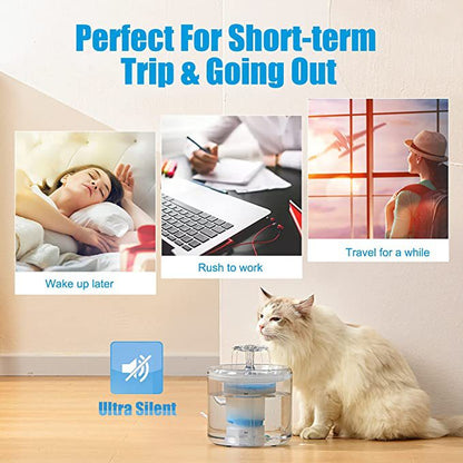 Pet Water Dispenser, Flowing Water Cat Water Fountain