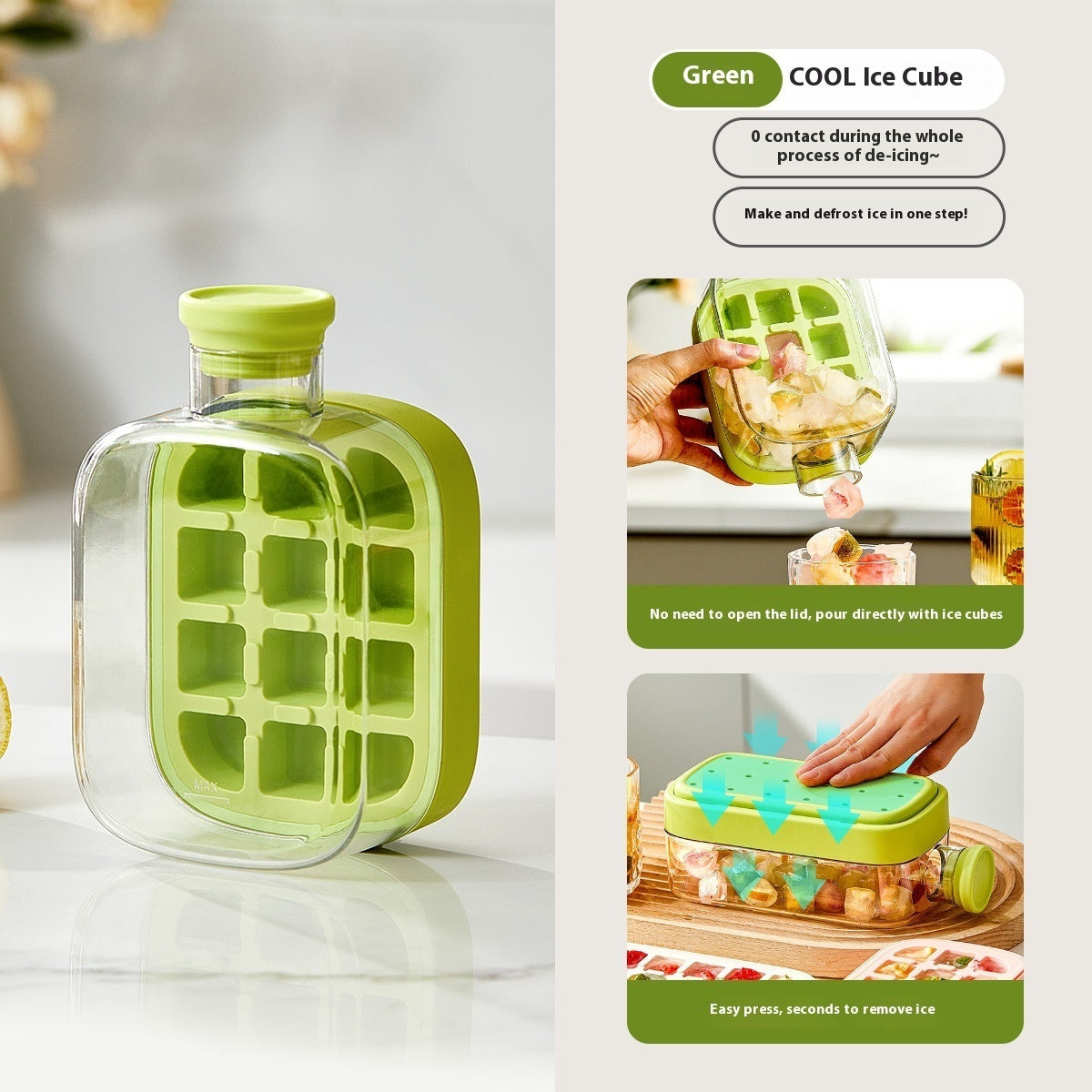 One-Click Molding Cooling Cup,Instant Ice Maker,Zero-Contact Design,Straw Included,Curling Mold,Portable & Stylish Chilled Drink - NOMAN STORE LLC