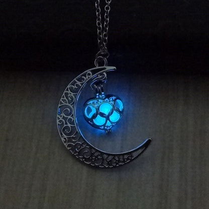 Glowing Pendant Necklaces Silver Plated Chain Necklaces - NOMAN STORE LLC