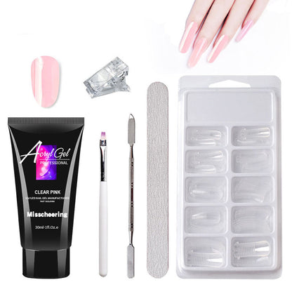 Painless Extension Gel Nail Art Without Paper Holder Quick Model Painless Crystal Gel Set - NOMAN STORE LLC