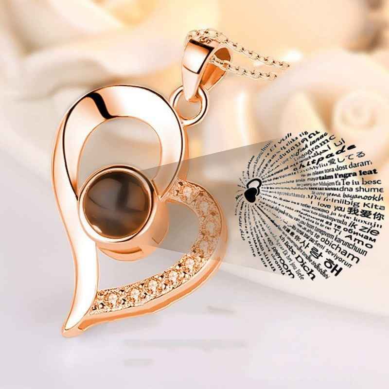 100 Languages I Love You Projection Necklace - NOMAN STORE LLC
