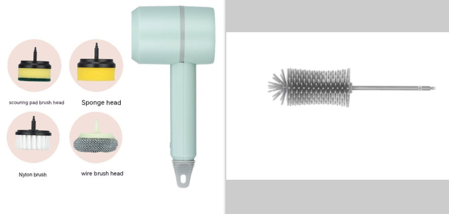 Electric Cleaning Brush Dishwashing Brush Automatic Wireless USB Rechargeable Professional Kitchen Bathtub Tile Cleaning Brushes - NOMAN STORE LLC