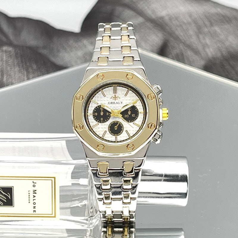 Fashion Men's And Women's Same Steel Belt Quartz With Calendar Waterproof Couple's Watch - NOMAN STORE LLC