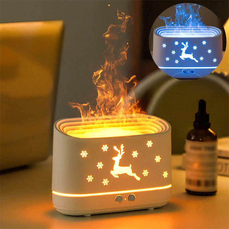 Elk Flame Humidifier Diffuser Mute Household Atmosphere Lamp Christmas Home Decorations - NOMAN STORE LLC
