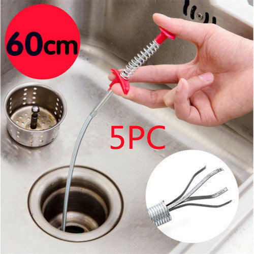 60CM Sewer Dredger Spring Pipe Dredging Tool Household Hair Cleaner Drain Clog Remover Cleaning Tools Household For Kitchen Sink Kitchen Gadgets - NOMAN STORE LLC