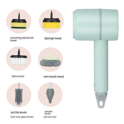 Electric Cleaning Brush Dishwashing Brush Automatic Wireless USB Rechargeable Professional Kitchen Bathtub Tile Cleaning Brushes - NOMAN STORE LLC