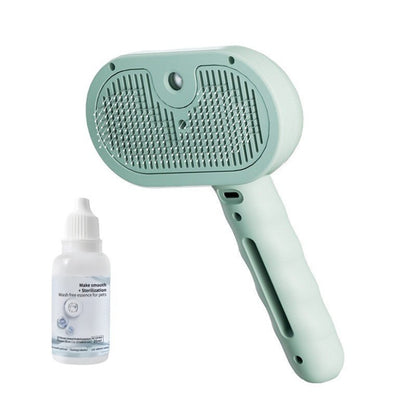 Pet spray de-shedding comb