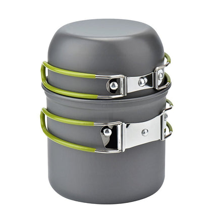 Camping Cookware Kit Outdoor Cooking Set Aluminum Equipment Outdoor Pot Travel Tableware Kitchen Hiking Picnic BBQ - NOMAN STORE LLC