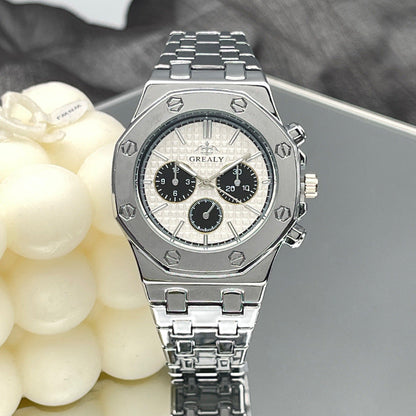 Fashion Men's And Women's Same Steel Belt Quartz With Calendar Waterproof Couple's Watch - NOMAN STORE LLC