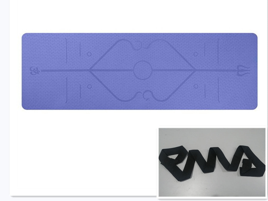 Non Slip TPE Yoga Mat Position Line Beginner - NOMAN STORE LLC