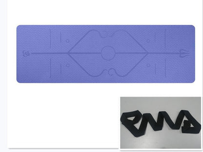 Non Slip TPE Yoga Mat Position Line Beginner - NOMAN STORE LLC