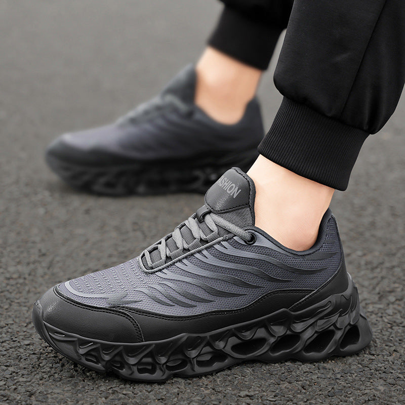 Men's Lace-up Sneakers Thick-soled Daddy Vulcanized Shoes Outdoor Running Sports Casual Shoes - NOMAN STORE LLC