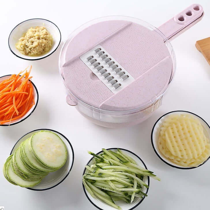 8 In 1 Mandoline Slicer Vegetable Slicer Potato Peeler Carrot Onion Grater With Strainer Vegetable Cutter Kitchen Accessories - NOMAN STORE LLC