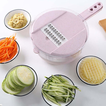 8 In 1 Mandoline Slicer Vegetable Slicer Potato Peeler Carrot Onion Grater With Strainer Vegetable Cutter Kitchen Accessories - NOMAN STORE LLC