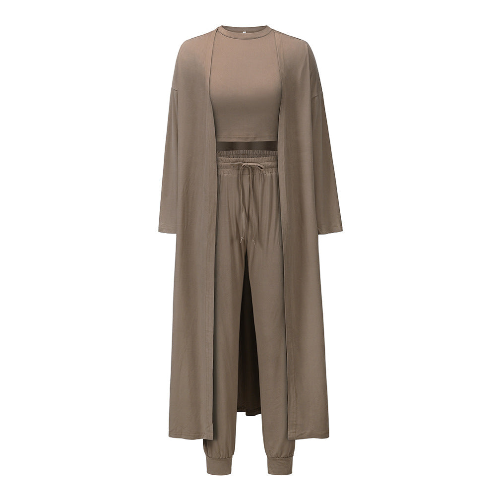Women's Knitted Slim-fit Temperament Vest And Trousers Sports Suit - NOMAN STORE LLC