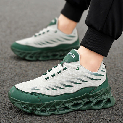 Men's Lace-up Sneakers Thick-soled Daddy Vulcanized Shoes Outdoor Running Sports Casual Shoes - NOMAN STORE LLC