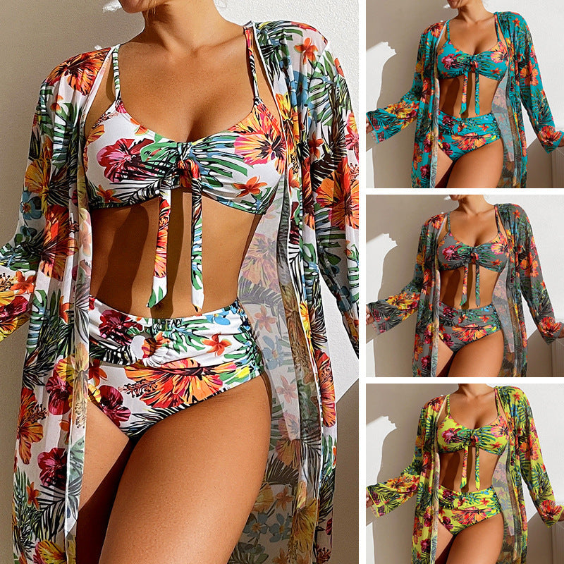 Swimwear Long Sleeved Blouse Three Piece Suit - NOMAN STORE LLC