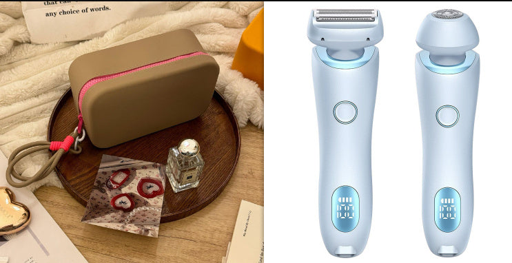 2 In 1 Hair Removal Epilator USB Rechargeable Trimmer Women Body Razor Face Leg Armpit Bikini Hand Pubic Shaver Hair Remover - NOMAN STORE LLC