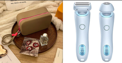 2 In 1 Hair Removal Epilator USB Rechargeable Trimmer Women Body Razor Face Leg Armpit Bikini Hand Pubic Shaver Hair Remover - NOMAN STORE LLC