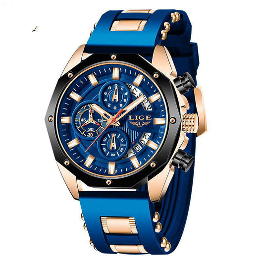 Fashion Mens Watches Top Brand Luxury Silicone Sport Watch Men Quartz Date Clock Waterproof Wristwatch Chronograph - NOMAN STORE LLC